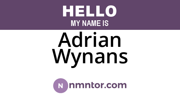 Adrian Wynans