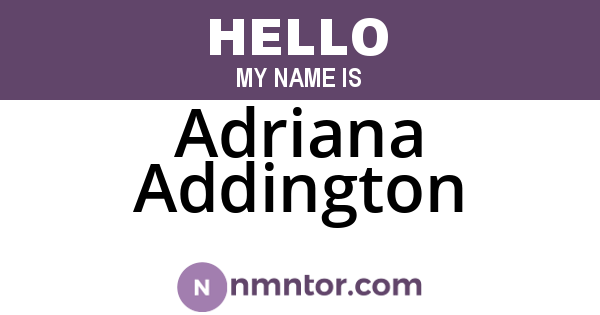 Adriana Addington