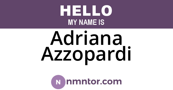 Adriana Azzopardi