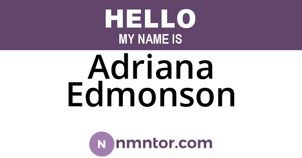 Adriana Edmonson