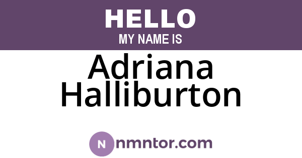Adriana Halliburton