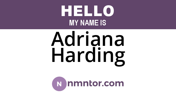 Adriana Harding