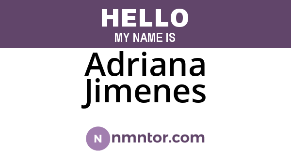 Adriana Jimenes