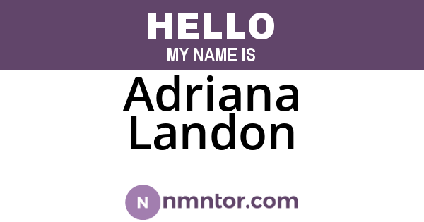 Adriana Landon