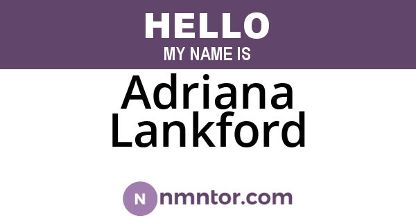 Adriana Lankford