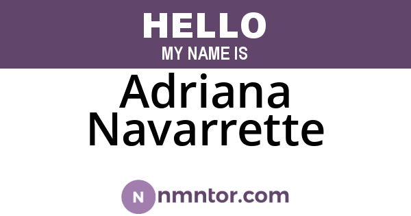 Adriana Navarrette