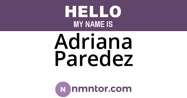 Adriana Paredez