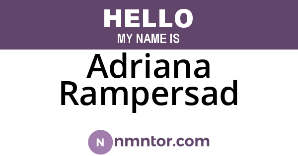 Adriana Rampersad