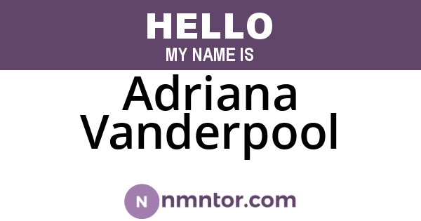 Adriana Vanderpool