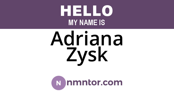 Adriana Zysk