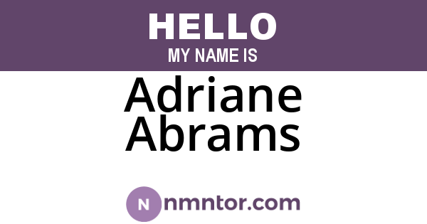 Adriane Abrams