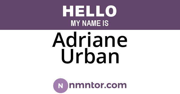 Adriane Urban