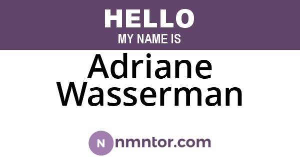 Adriane Wasserman