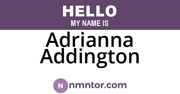 Adrianna Addington