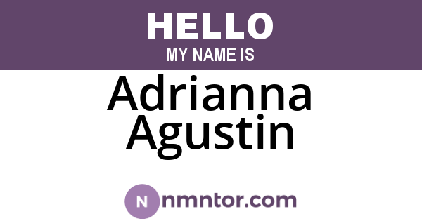 Adrianna Agustin