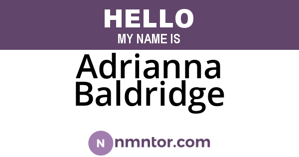 Adrianna Baldridge