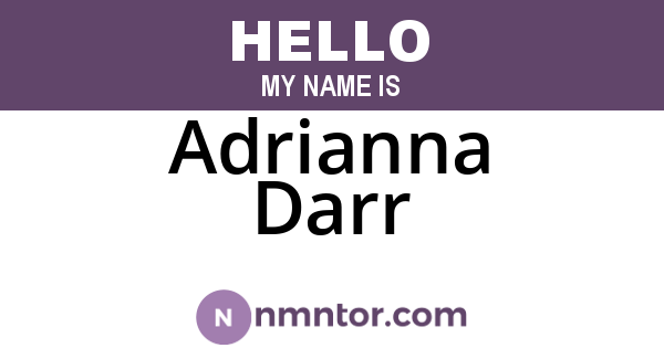 Adrianna Darr