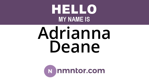 Adrianna Deane
