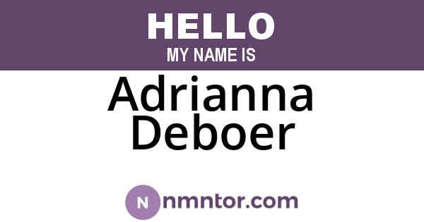 Adrianna Deboer