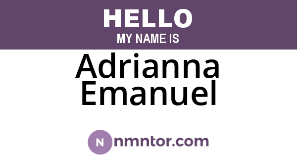 Adrianna Emanuel