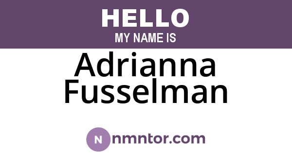 Adrianna Fusselman