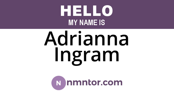 Adrianna Ingram