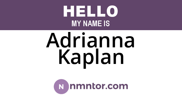 Adrianna Kaplan