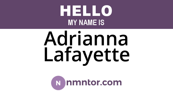 Adrianna Lafayette