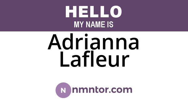 Adrianna Lafleur