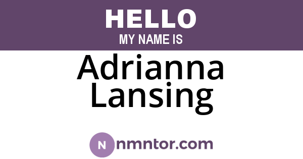 Adrianna Lansing