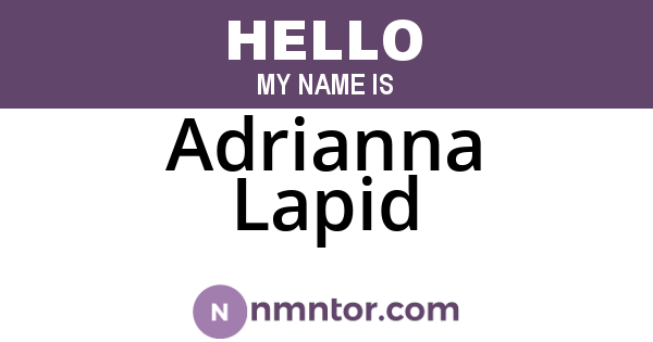 Adrianna Lapid