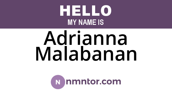 Adrianna Malabanan