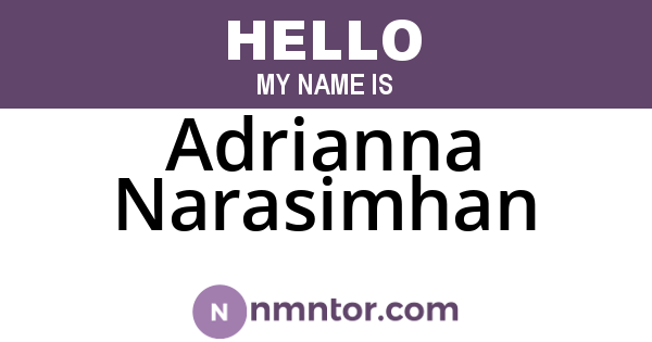 Adrianna Narasimhan