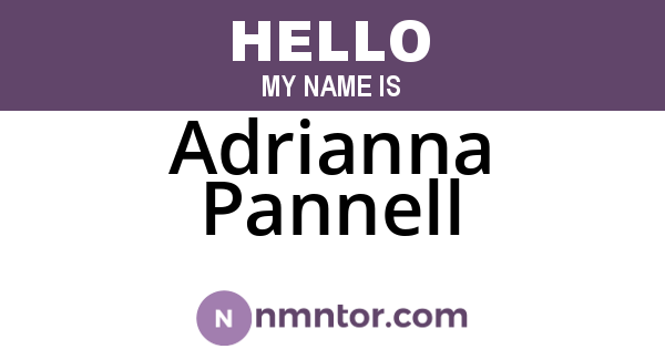 Adrianna Pannell