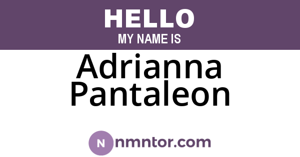 Adrianna Pantaleon
