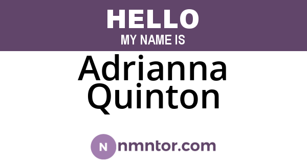 Adrianna Quinton