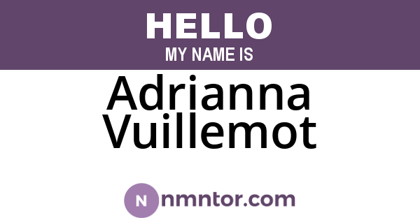 Adrianna Vuillemot