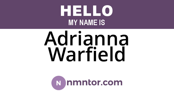 Adrianna Warfield