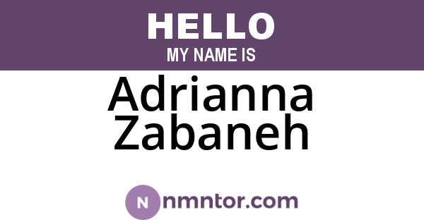 Adrianna Zabaneh