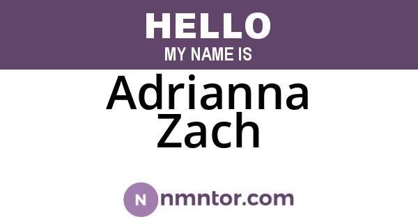 Adrianna Zach