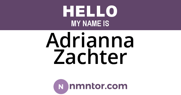 Adrianna Zachter