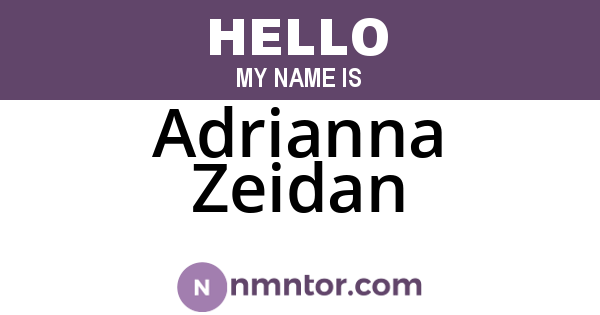 Adrianna Zeidan