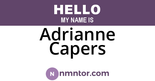 Adrianne Capers