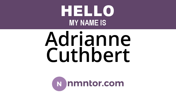 Adrianne Cuthbert