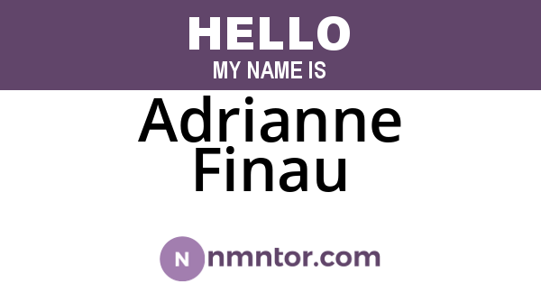 Adrianne Finau