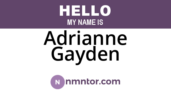 Adrianne Gayden