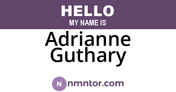 Adrianne Guthary