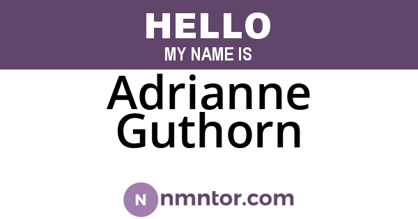 Adrianne Guthorn