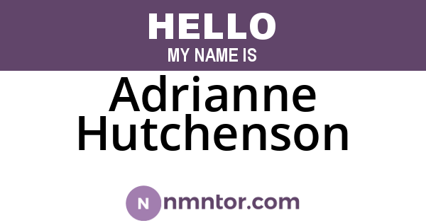 Adrianne Hutchenson