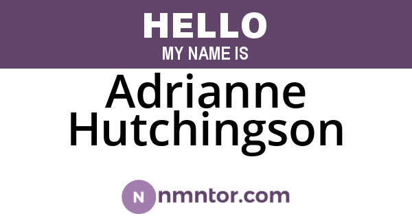 Adrianne Hutchingson